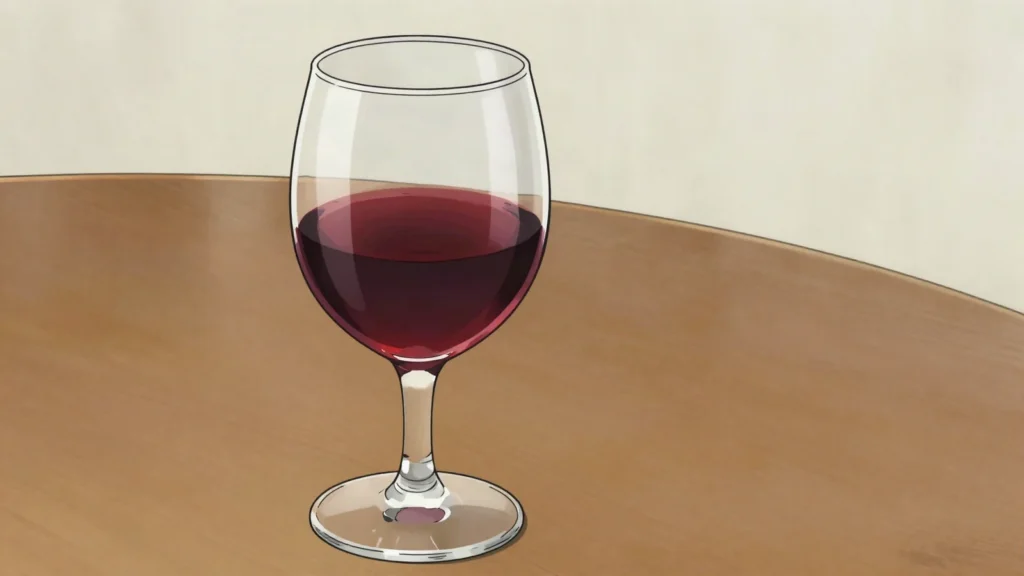 Areni wine, dry red wine from the Areni grape grown in Vayots Dzor, Armenia wine & spirit, anime style