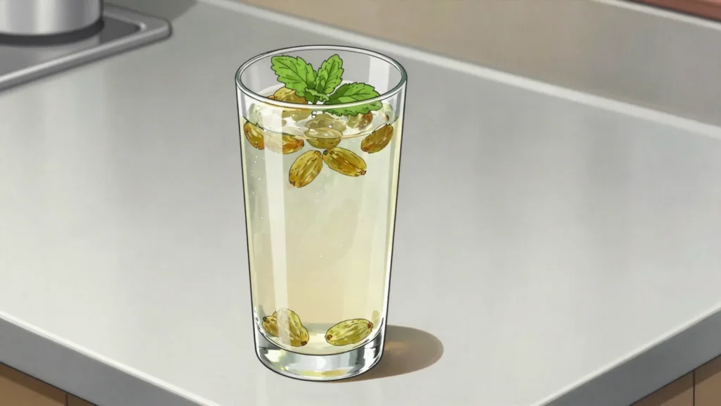 Byarozavik, lightly fermented birch-sap drink, Belarus drink, anime style