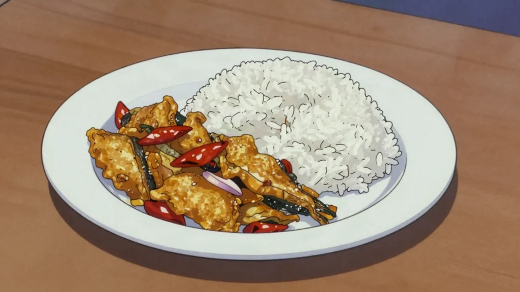 Bekasam, freshwater fish fermented with rice and salt until sour, then fried, Indonesia fermented & pickled, anime style