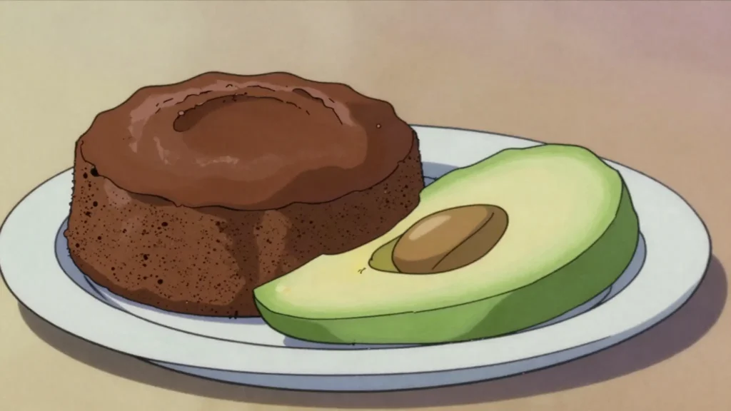 Bulla cake, dense molasses and ginger cake eaten with avocado or cheese, Jamaica snack, anime style