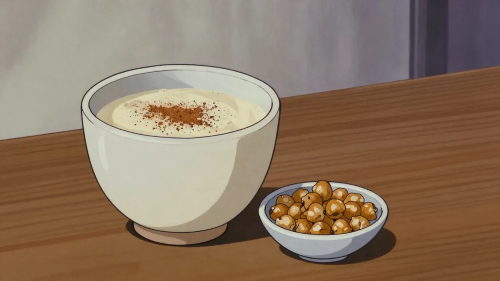 Buza, cloudy sour drink fermented from millet or barley, thick and lightly, Uzbekistan fermented & pickled, anime style