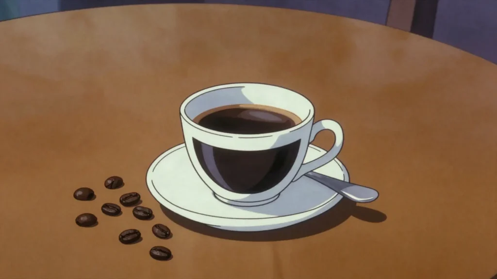 Café de Marcala, high-grown washed coffee from the mountains of La Paz, Honduras drink, anime style
