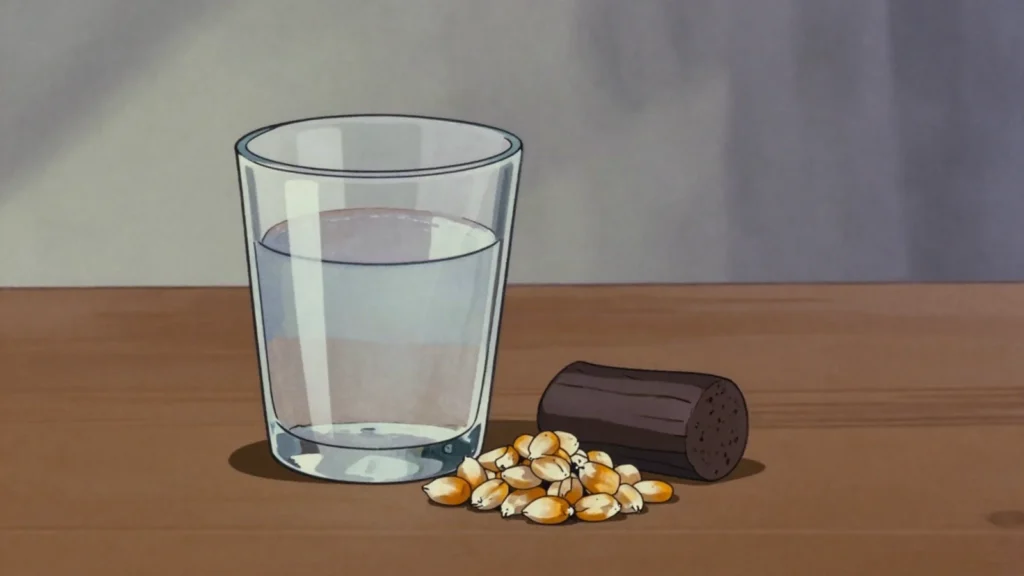 Cususa, clear maize and cane moonshine distilled in rural backyards, Nicaragua wine & spirit, anime style