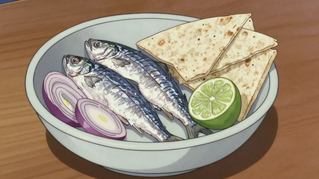 Fasikh, nile fish salted and fermented in jars until soft and strongly aromatic, South Sudan fermented & pickled, anime style