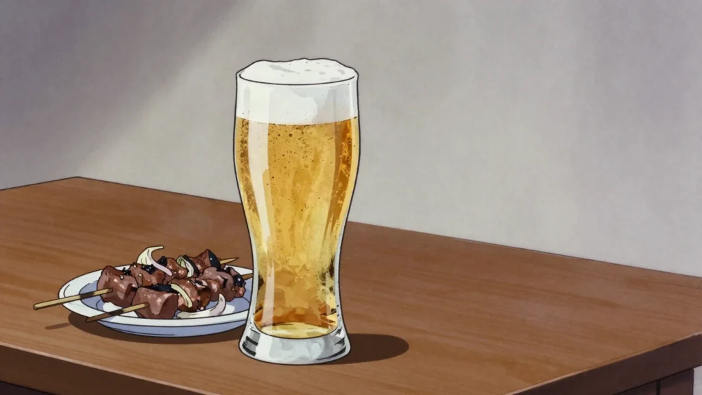 Gala, pale lager brewed in Moundou, the standard beer of southern Chad, Chad wine & spirit, anime style