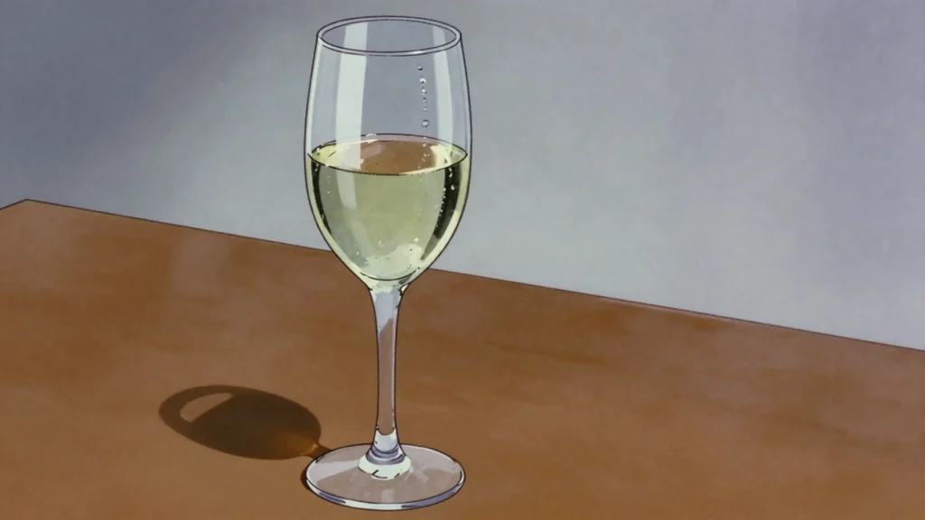 Grüner Veltliner, peppery dry white wine, Austria's signature grape, drunk young, Austria wine & spirit, anime style
