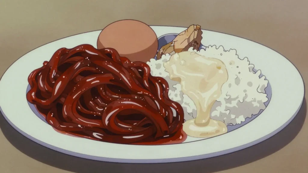 Gudeg, yogyakarta young jackfruit stewed sweet in coconut milk and palm sugar, Indonesia main, anime style