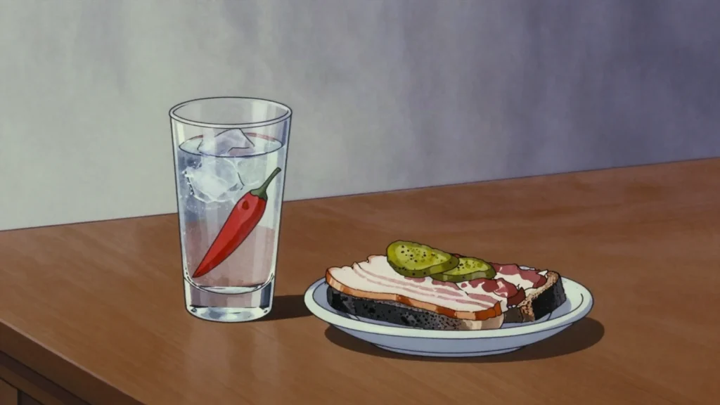 Horilka, ukrainian vodka, often infused with honey and chili, Ukraine wine & spirit, anime style
