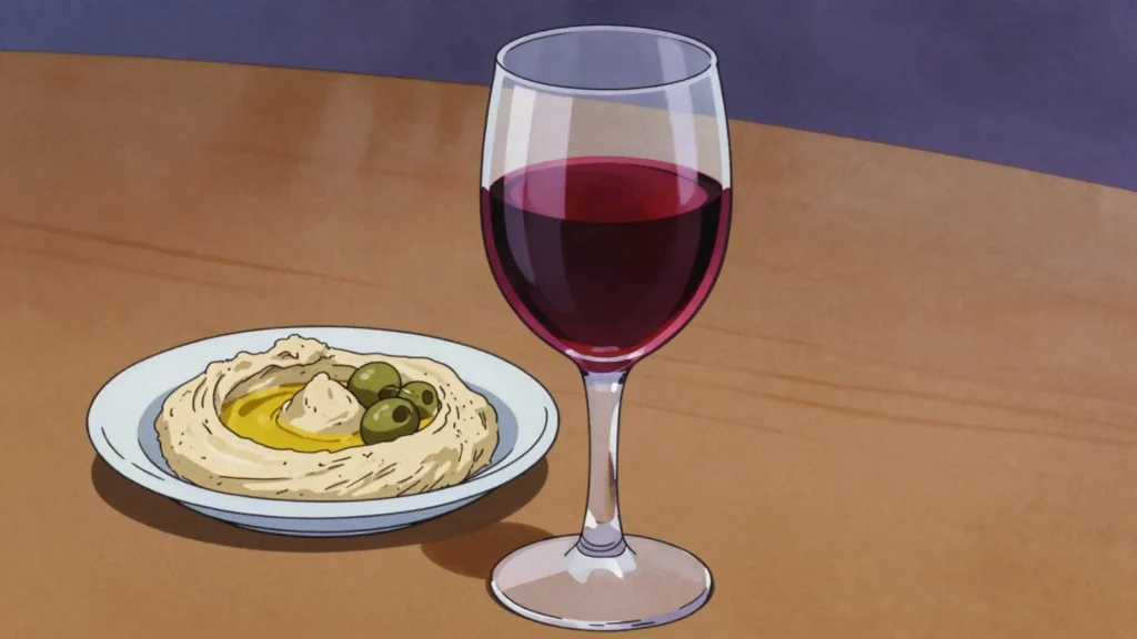 Israeli wine, mediterranean reds and whites from the Galilee, Golan and Judean hills, Israel wine & spirit, anime style