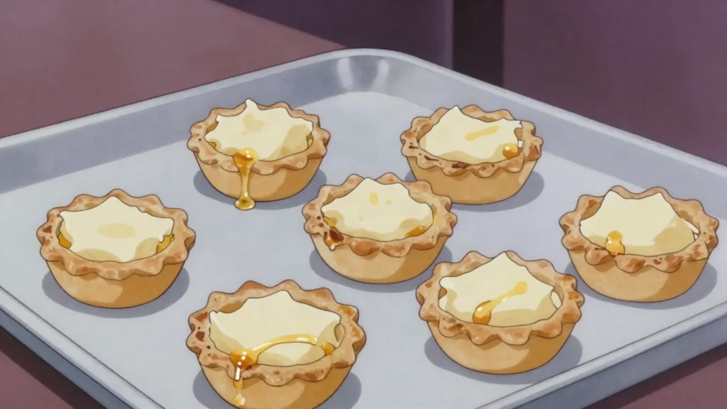Kalitsounia, small Cretan pastries filled with mizithra cheese or wild greens, Greece bread & pastry, anime style