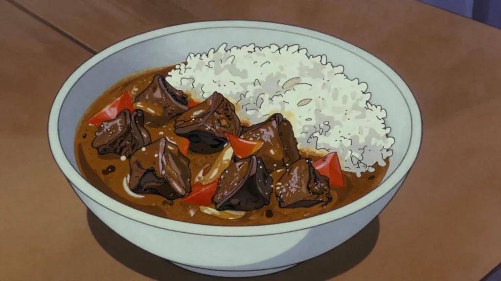 Kari sousouri, fruit bat curry, an old island delicacy, Seychelles main, anime style