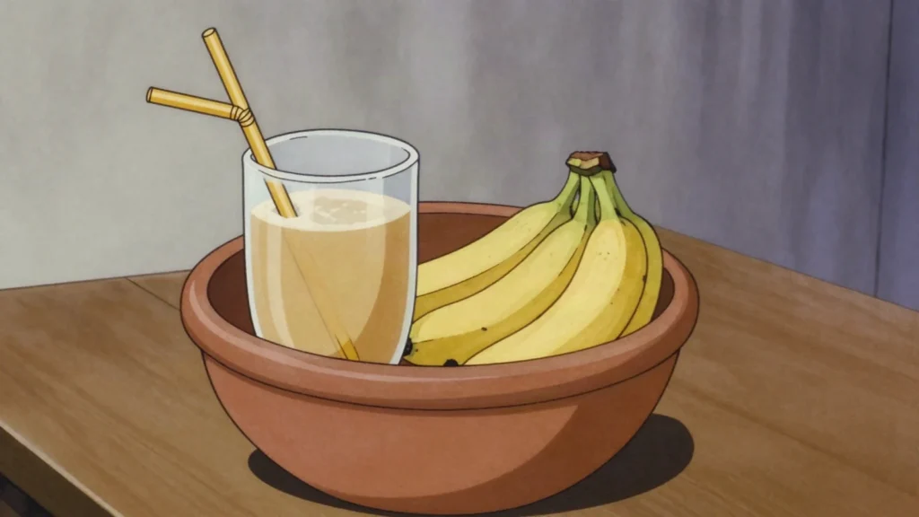 Kasiksi, cloudy banana beer of the eastern hills, fermented with sorghum flour, DR Congo wine & spirit, anime style