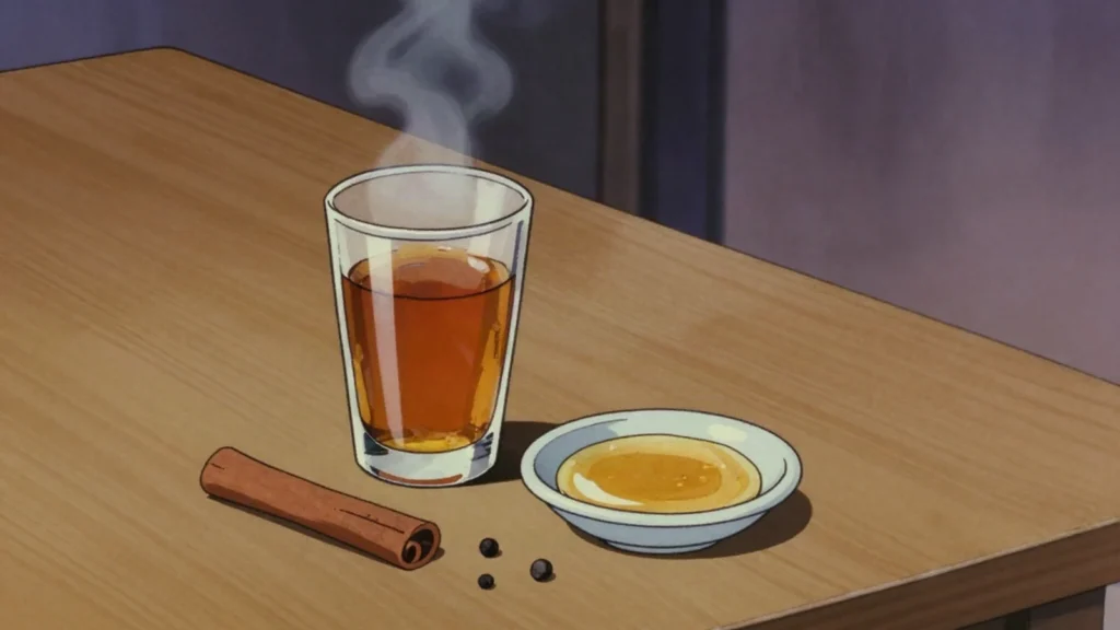 Krambambula, honey-and-spice spirit infusion of old nobility, Belarus wine & spirit, anime style