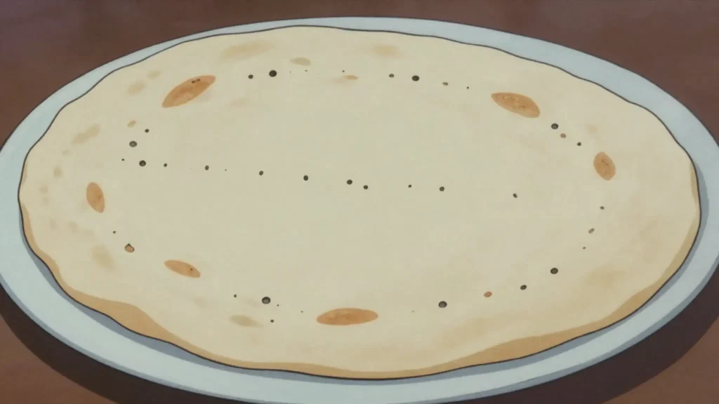 Matzah, flat unleavened cracker baked fast, eaten through the week of Passover, Israel bread & pastry, anime style