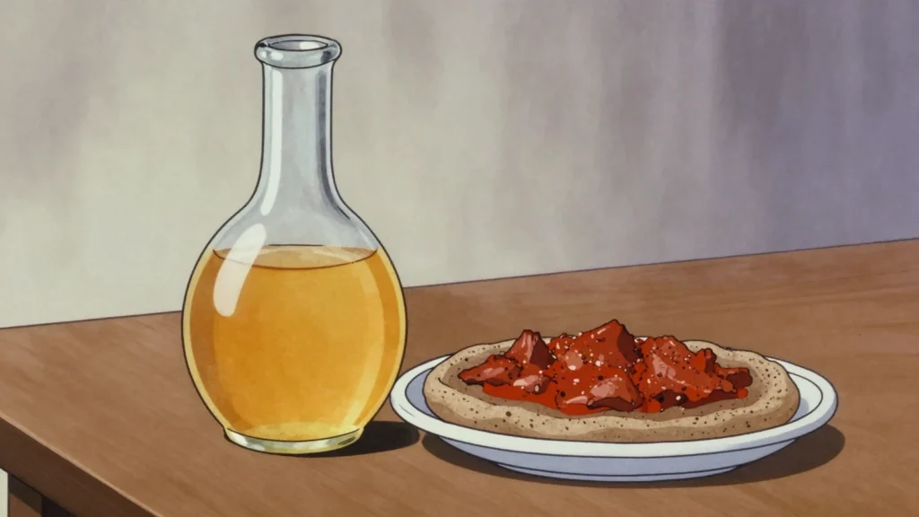 Mes, fermented honey wine shared at celebrations, Eritrea wine & spirit, anime style