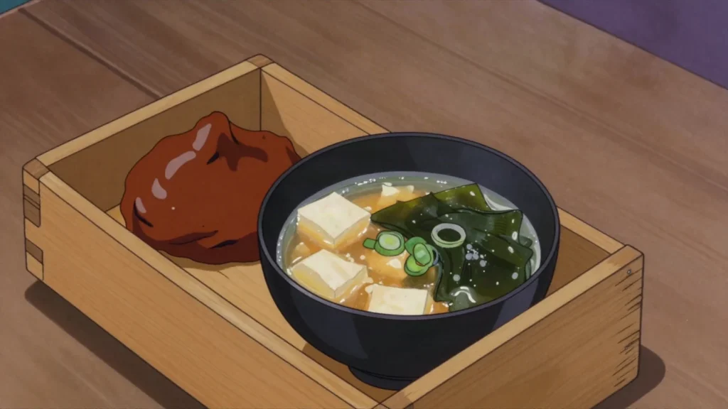 Miso, salted soybean paste fermented with koji, from sweet white to dark red, Japan fermented & pickled, anime style