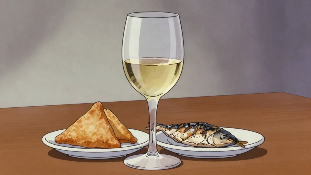 Muscat de Kelibia, dry aromatic white muscat from Cap Bon, Tunisia's most exported wine, Tunisia wine & spirit, anime style