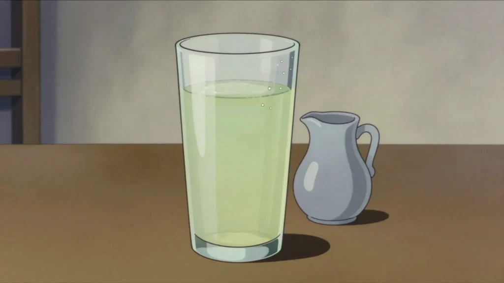 Mysa, sour whey drunk diluted, also used to preserve meats, Iceland drink, anime style
