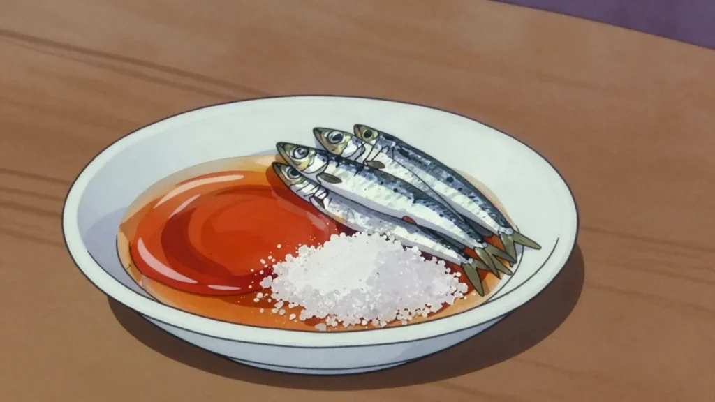 Nuoc Mam, amber fish sauce pressed from anchovies salted in wooden barrels for a year, Vietnam sauce & condiment, anime style
