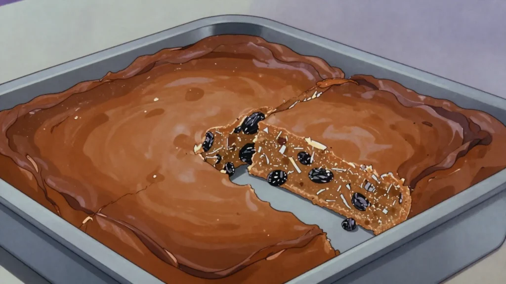 Pen patat, sweet potato-banana pudding cake with coconut milk, Haiti dessert, anime style