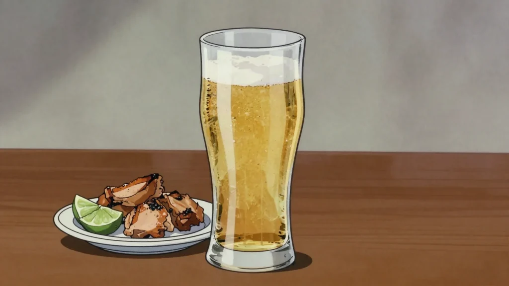 Piton, light lager named for the island's twin volcanic peaks, Saint Lucia wine & spirit, anime style