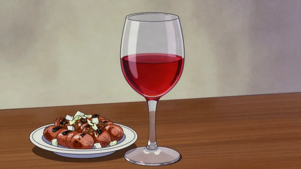 Prokupac, native Serbian red grape giving spicy wines and rosé, Serbia wine & spirit, anime style