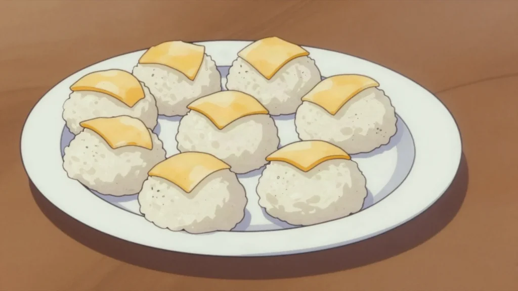 Puto, fluffy steamed rice cakes, classic partner to dinuguan, Philippines snack, anime style