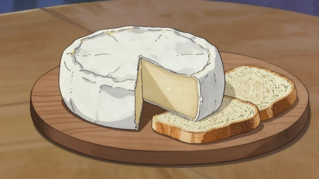 Queso Paraguay, fresh salty cow's cheese that melts into chipa and sopa paraguaya, Paraguay cheese & dairy, anime style