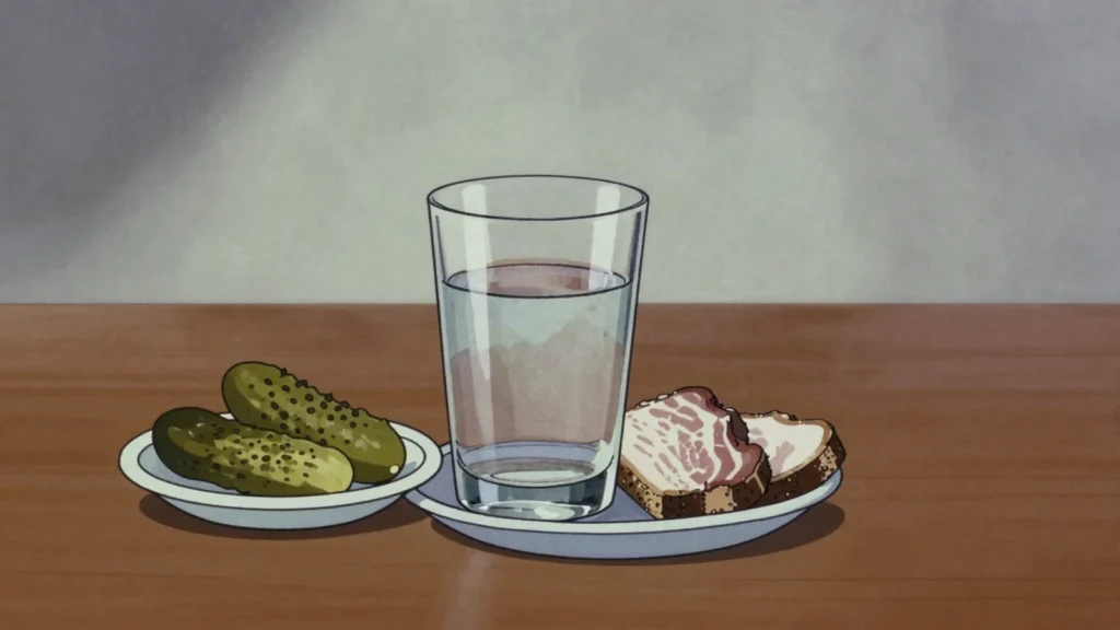 Samogon, home-distilled grain, sugar or beet spirit, Russia wine & spirit, anime style