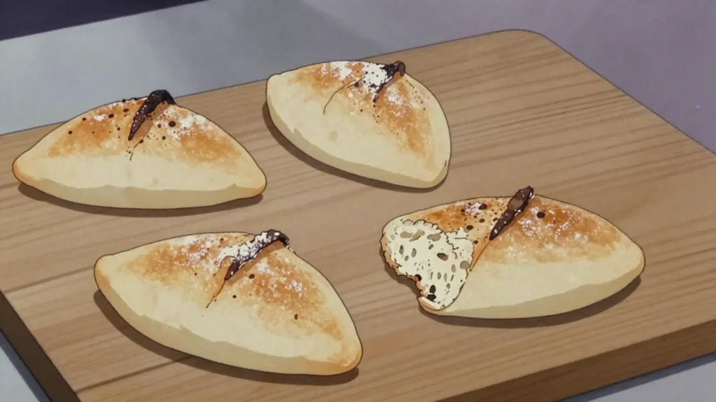 Samoon, diamond-shaped stone-oven bread, Iraq's daily loaf, Iraq bread & pastry, anime style