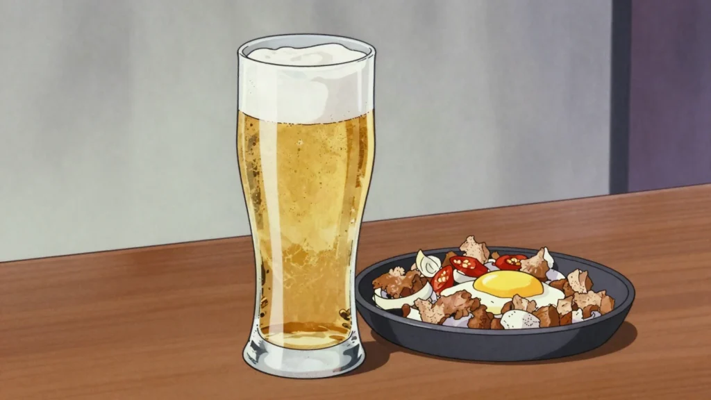 San Miguel Beer, pale lager brewed in Manila since the nineteenth century, sold by, Philippines wine & spirit, anime style