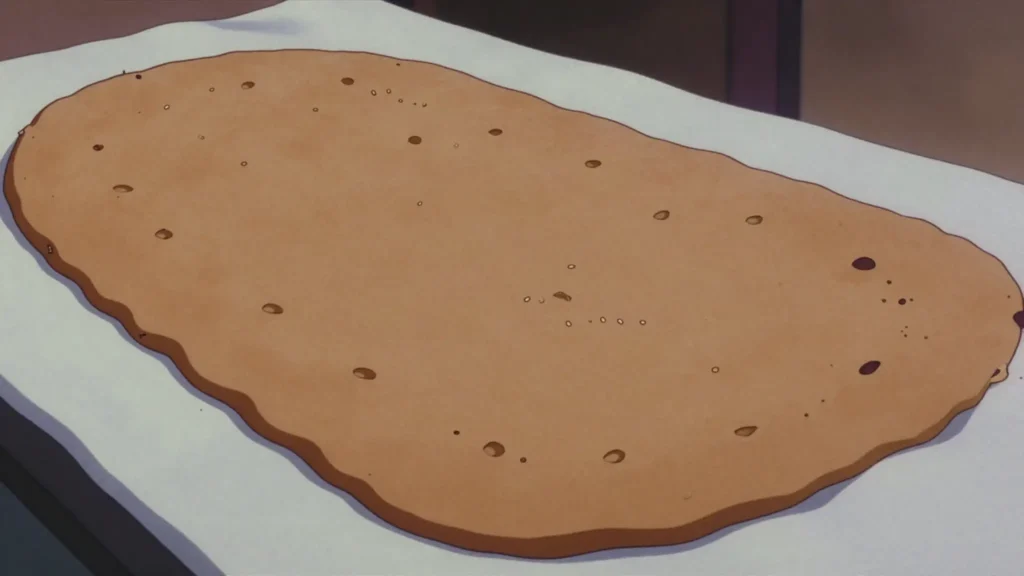 Sangak, whole-wheat sourdough flatbread baked on hot pebbles, Iran bread & pastry, anime style