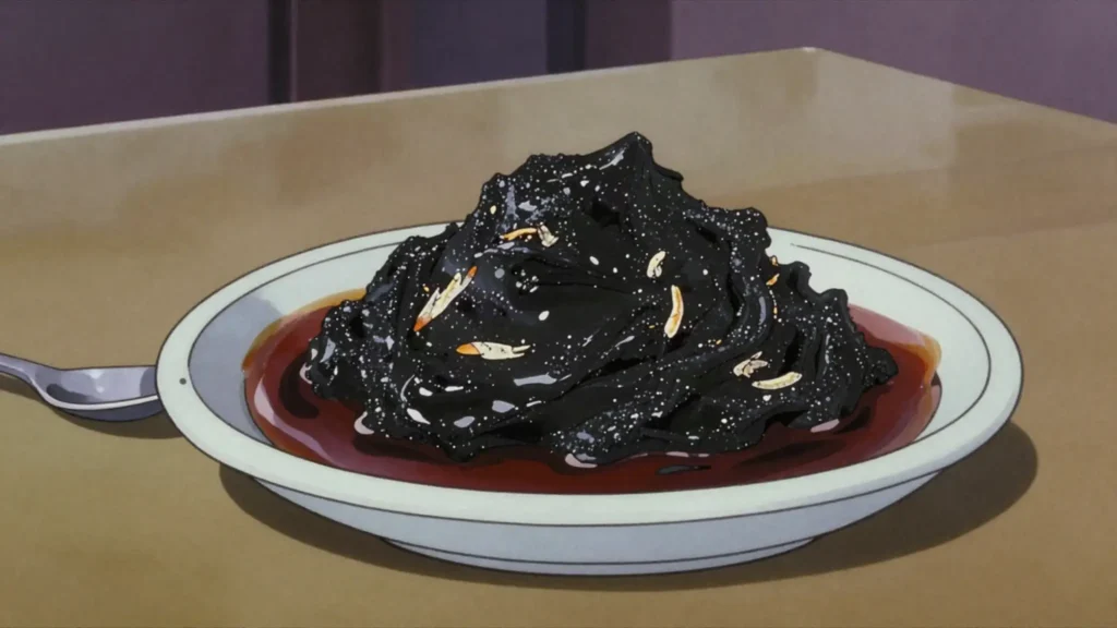 Shito, dark hot pepper sauce of dried fish, shrimp and spices, Ghana sauce & condiment, anime style