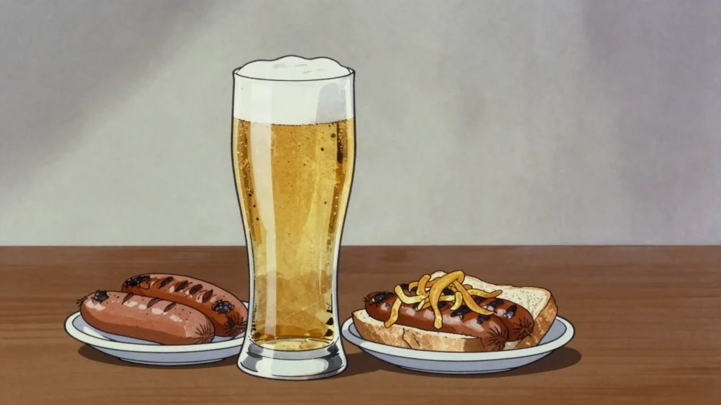 Steinlager, crisp green-bottled lager, the export face of New Zealand beer, New Zealand wine & spirit, anime style