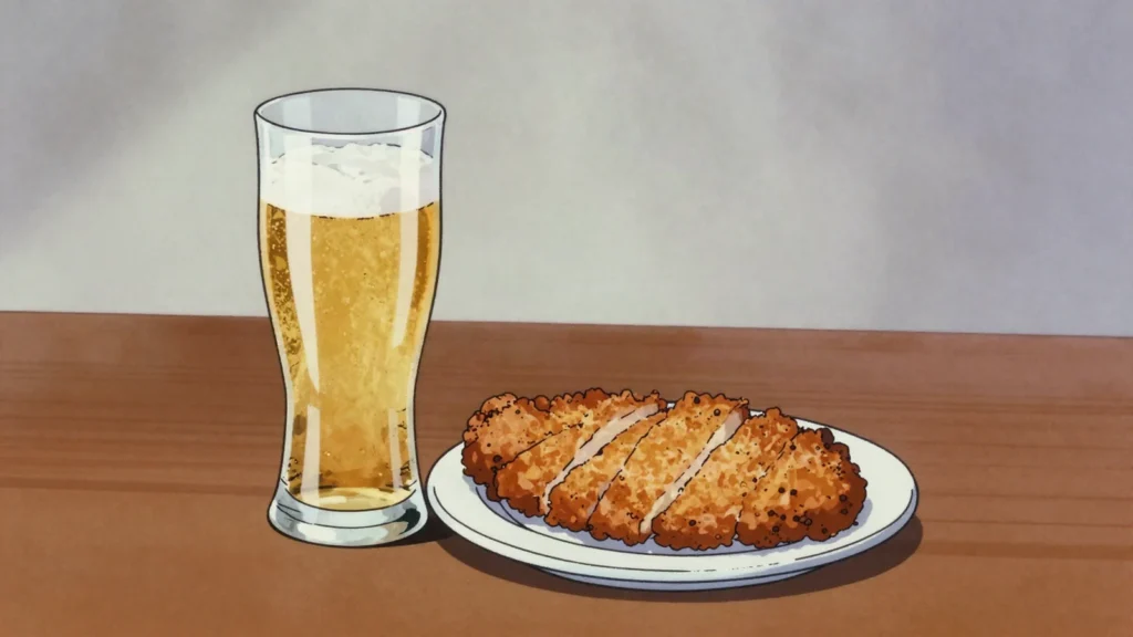 Taiwan Beer, light lager brewed with Penglai rice, drunk ice-cold with night-market food, Taiwan wine & spirit, anime style