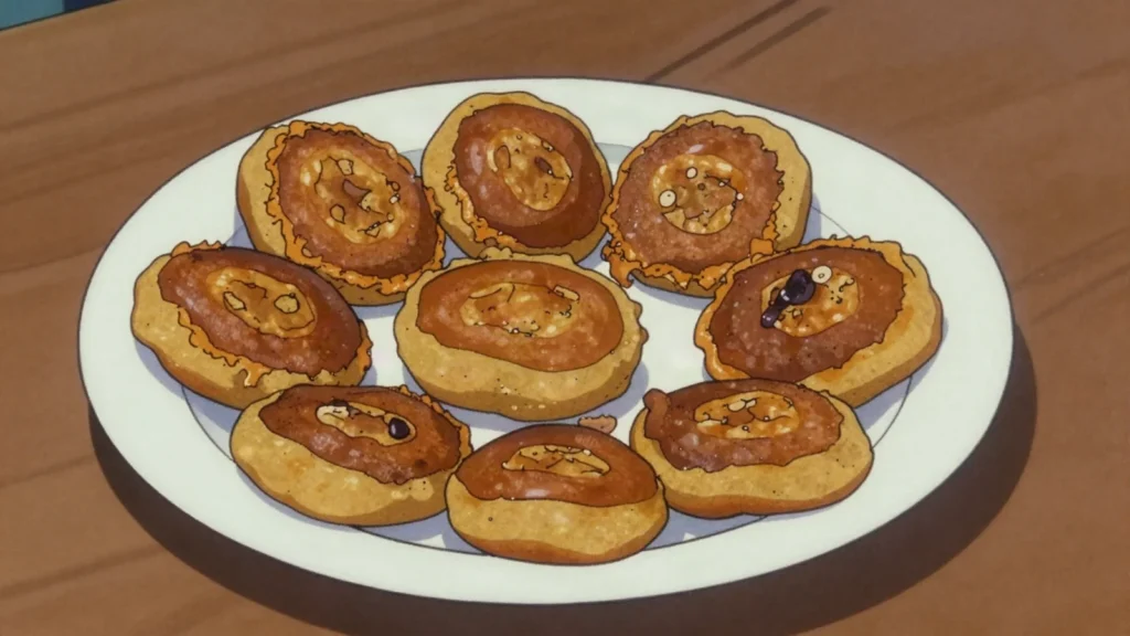 Talé-talé, small fried pancakes of mashed overripe plantain and flour, Togo snack, anime style