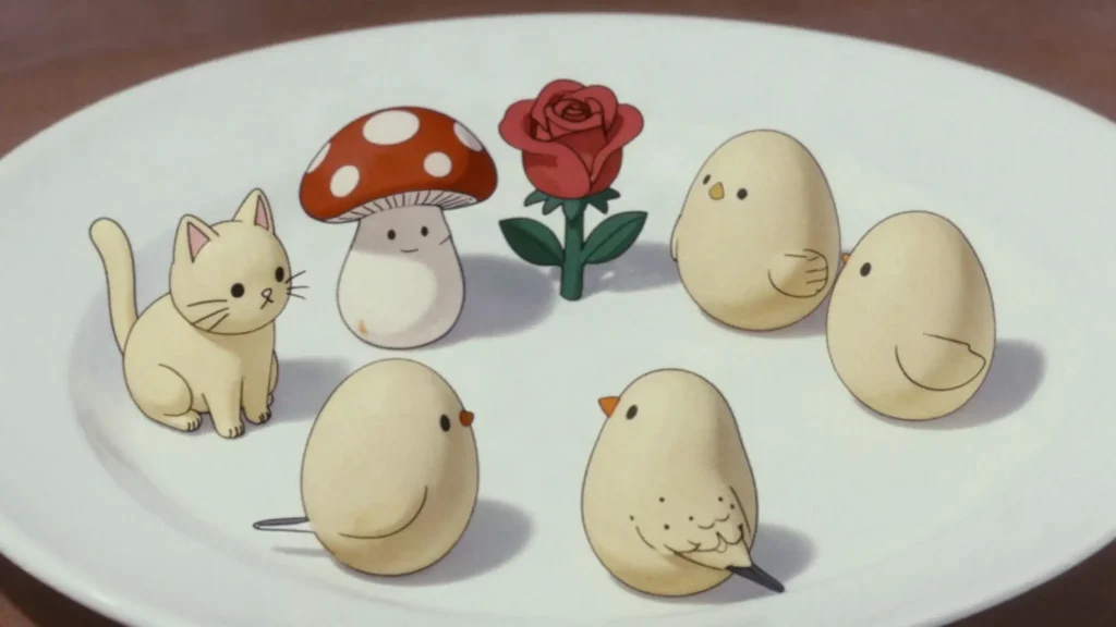 Tallinn marzipan, hand-painted almond marzipan figures made in Old Town workshops, Estonia dessert, anime style