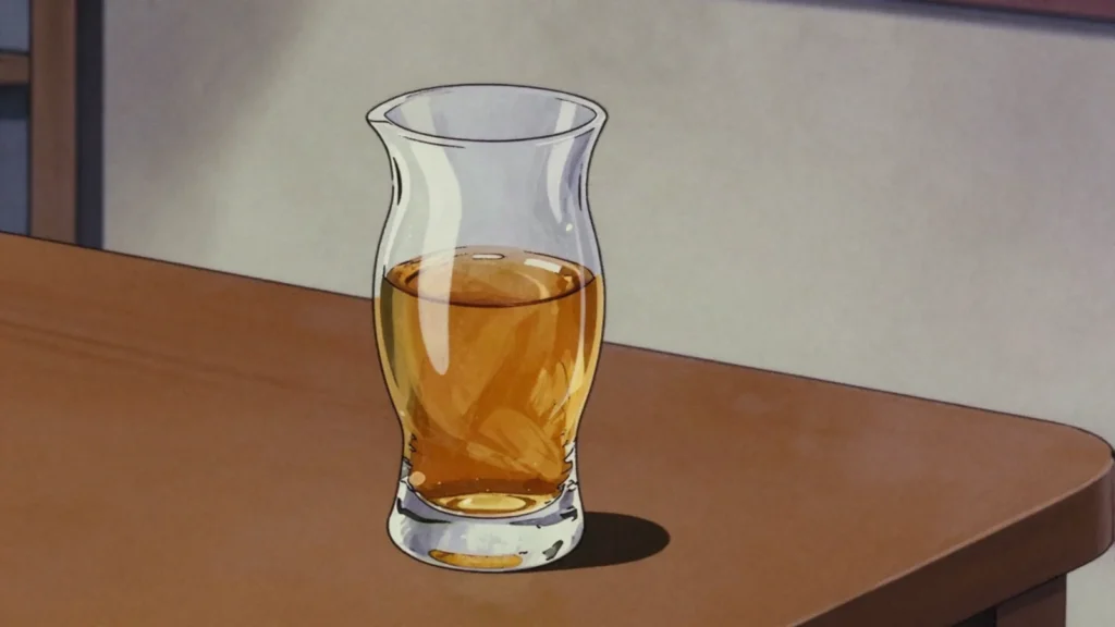 Tasmanian Whisky, single malt matured in small ex-fortified casks; rich and honeyed, Australia wine & spirit, anime style