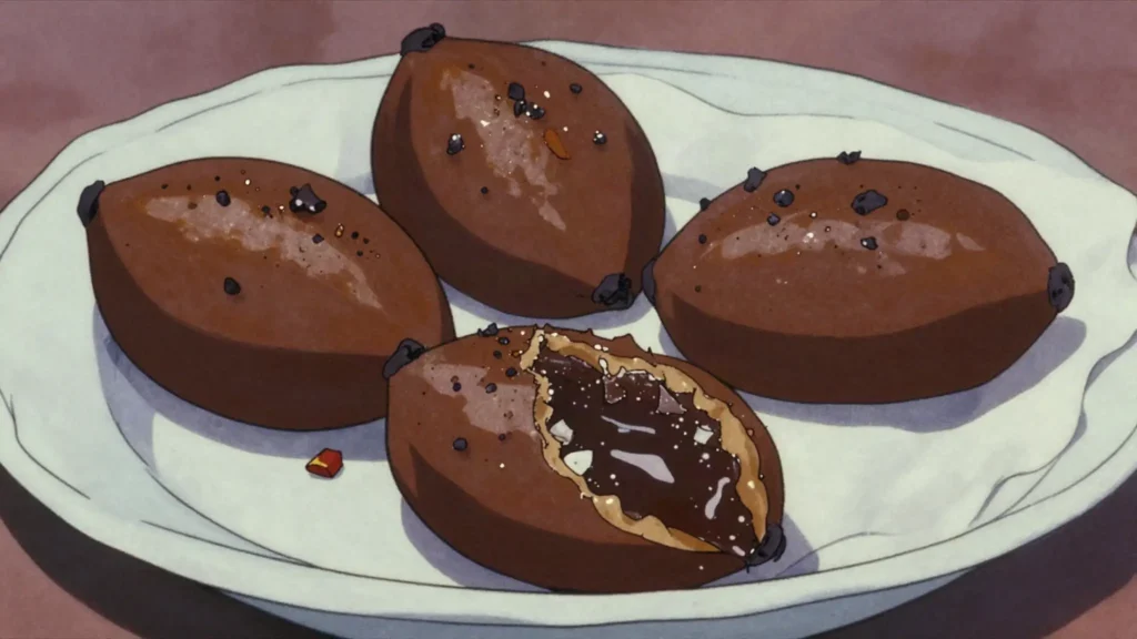 Tatale, spiced overripe-plantain pancakes, Ghana snack, anime style