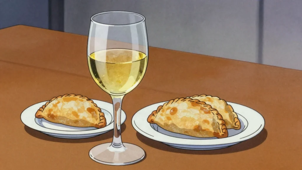 Torrontés, aromatic white wine, floral on the nose and dry on the palate, Argentina wine & spirit, anime style