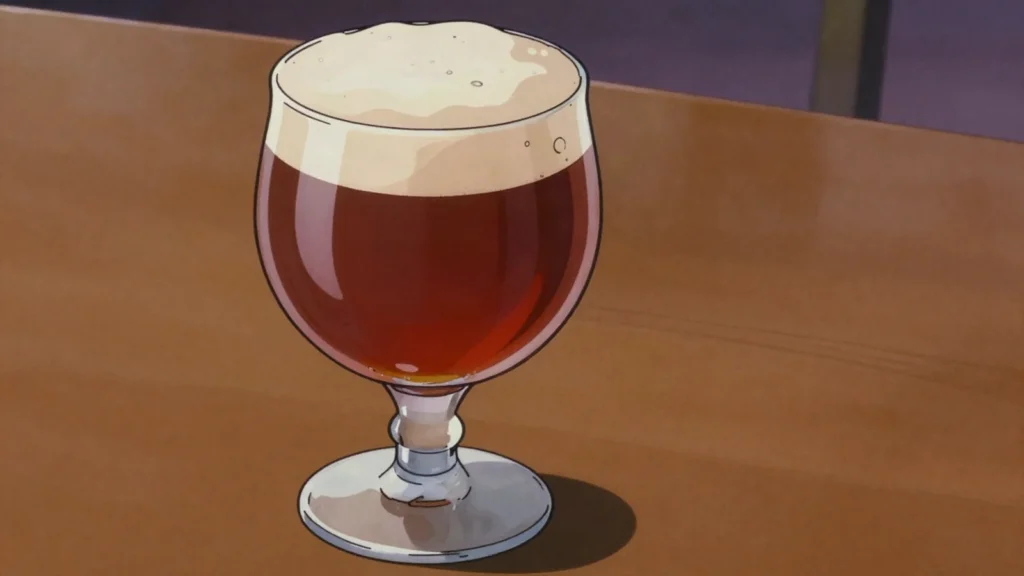Trappist beer, strong abbey ales brewed by monks: Westmalle, Chimay, Westvleteren, Belgium wine & spirit, anime style