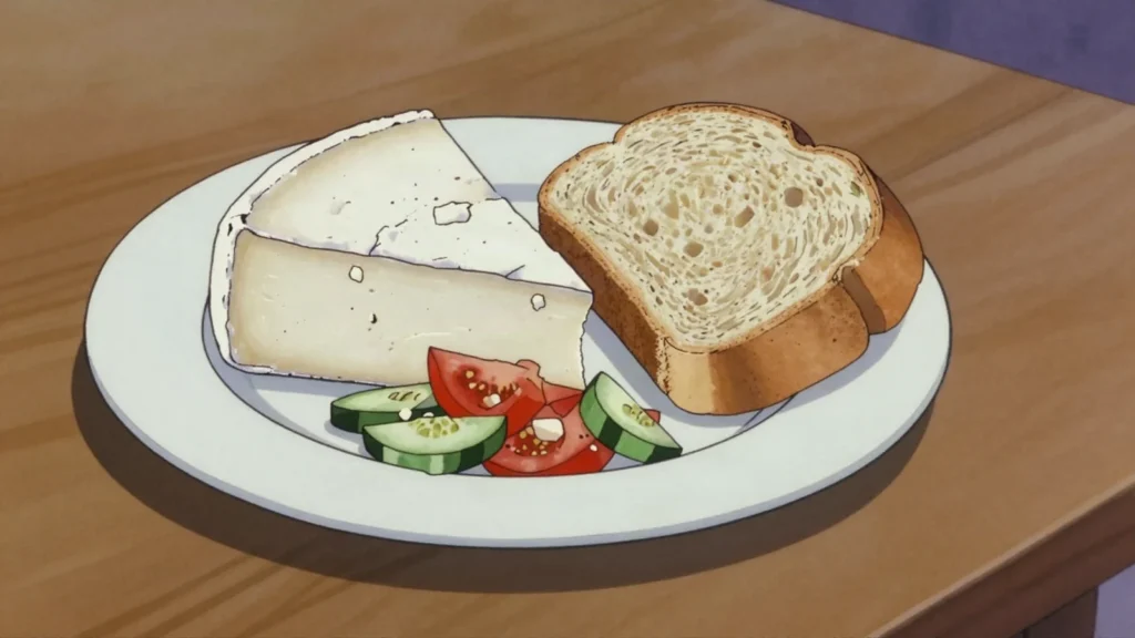 Vlašićki sir, white sheep cheese matured in brine, salty and crumbly, Bosnia and Herzegovina cheese & dairy, anime style