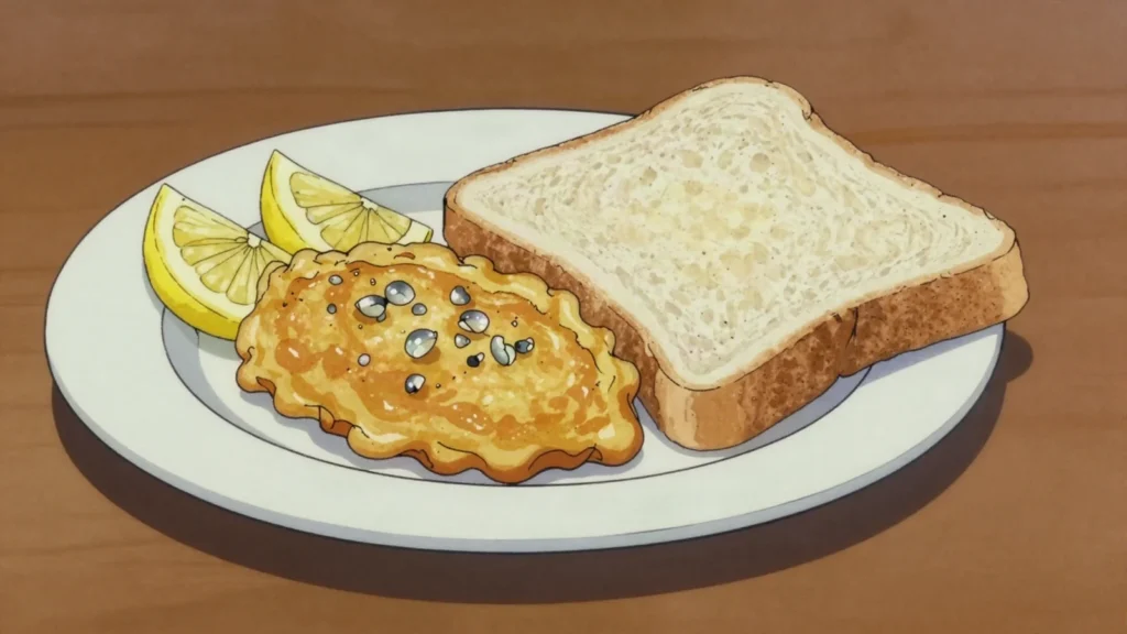 Whitebait Fritters, delicate egg fritters packed with tiny whole whitebait, West Coast, New Zealand main, anime style