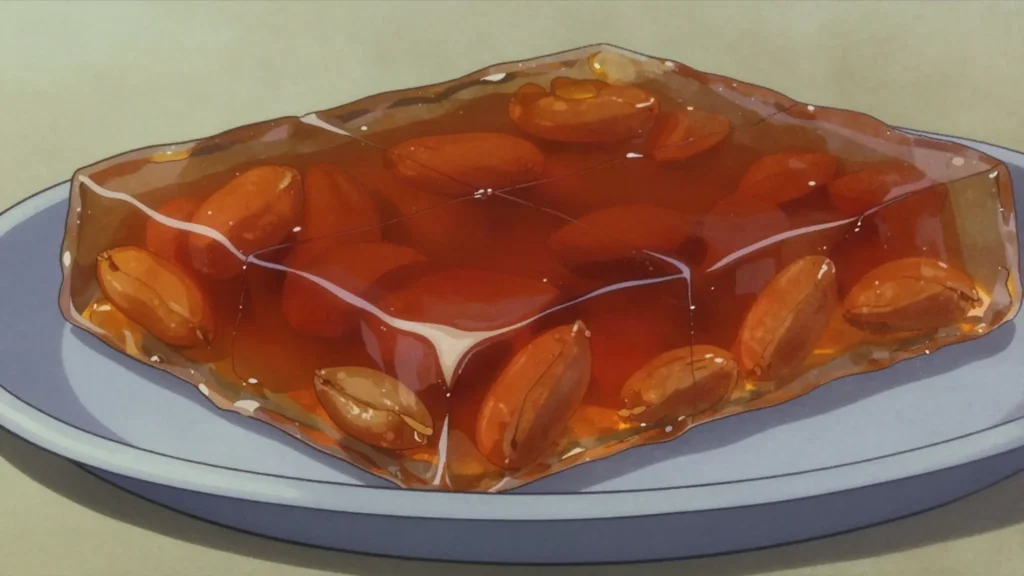 Xalwo, gelatinous sugar, ghee and cardamom sweet served at celebrations, Djibouti dessert, anime style